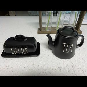 Rae Dunn Tea & Butter Dish